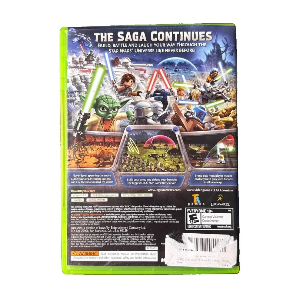 LEGO Star Wars III: The Clone Wars Microsoft Xbox 360 No Manuals